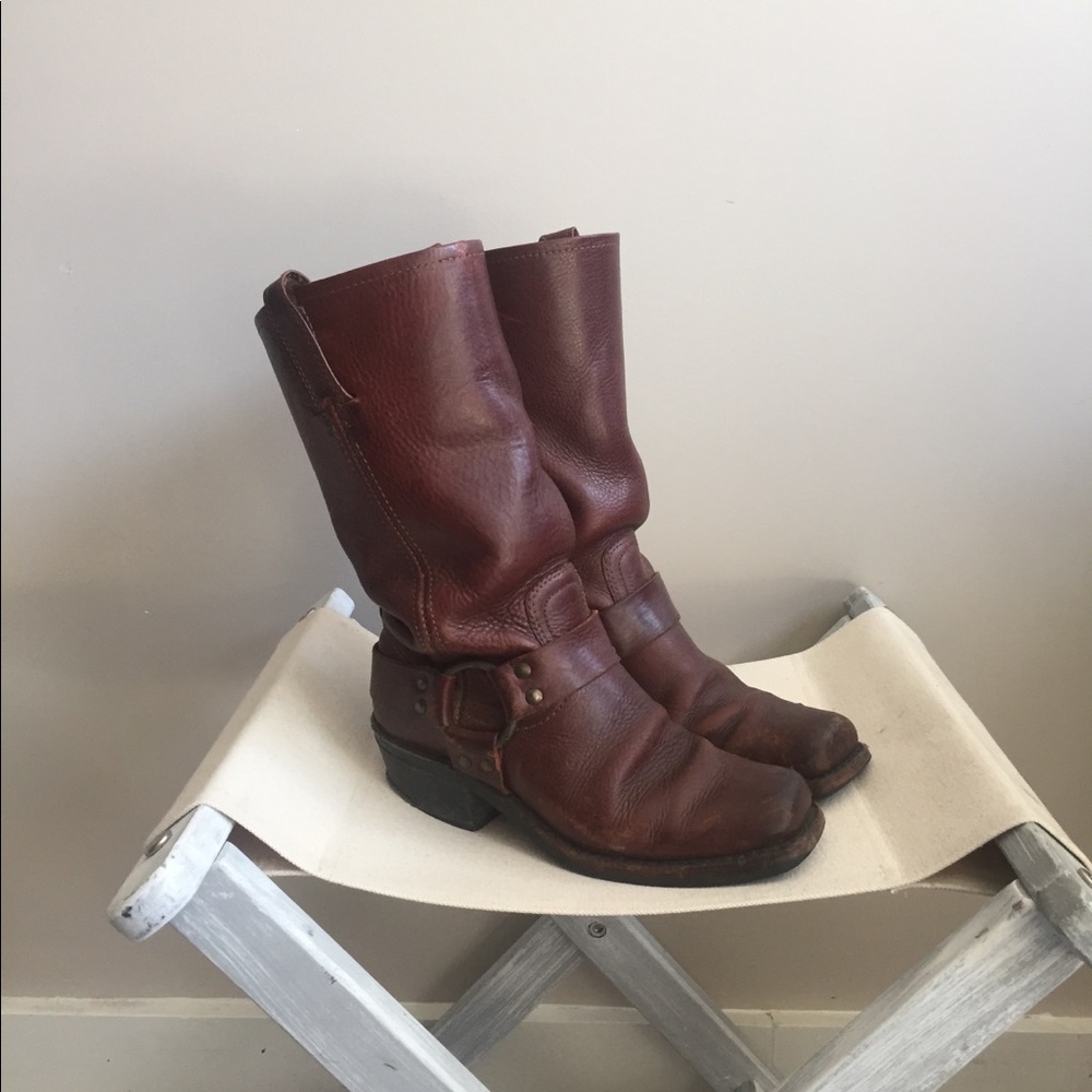 Beautifully Worn Frye Harness Boots